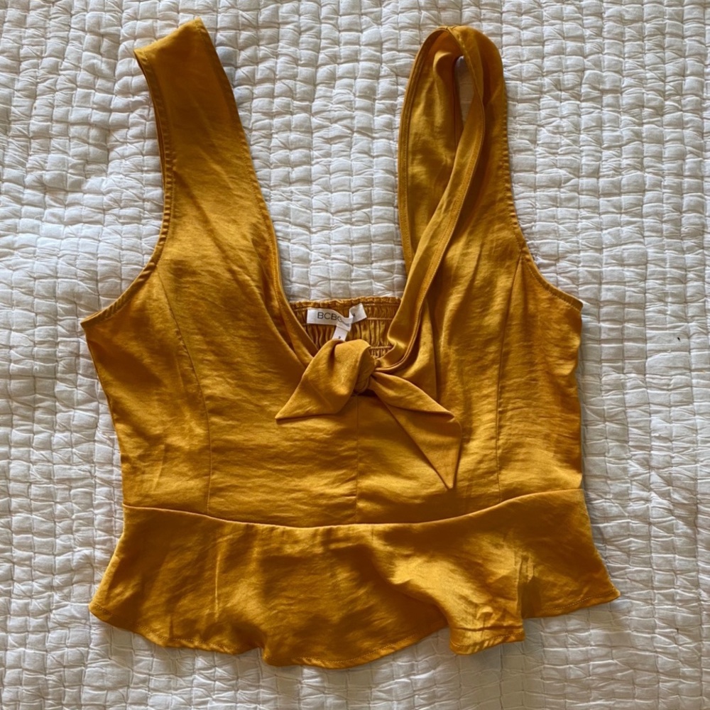 BCBG Satin Crop Top